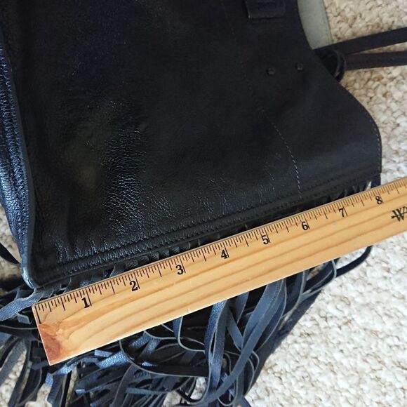 Prada Glace Calf Black Etiquette Fringe Leather tote bag - Picture 8 of 16